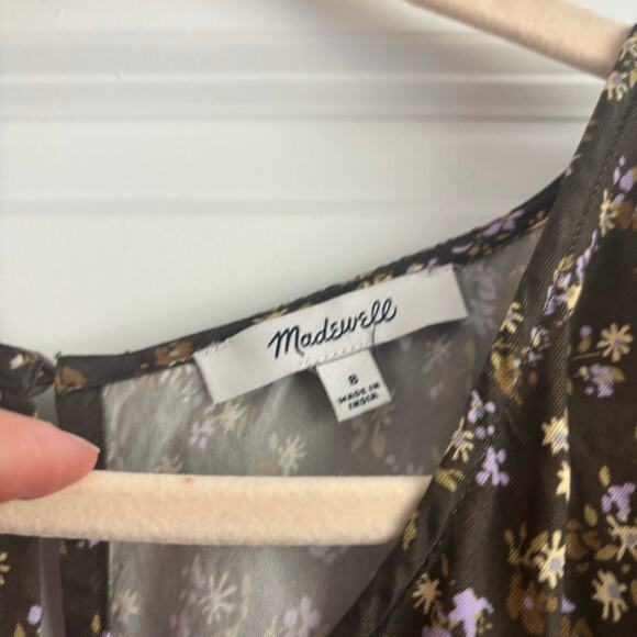 Madewell Women’s Wide V-Neck Midi Slip Dress Ditsy Floral Babydoll Soft Girl 8 - Picture 5 of 16